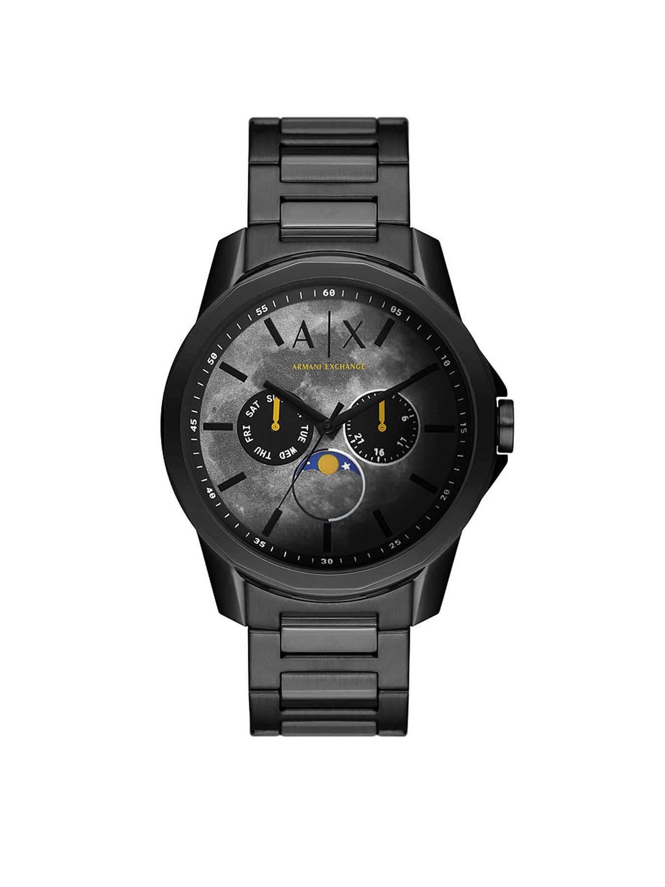 All black armani exchange on sale watch