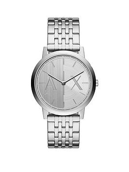 armani exchange two-hand stainless steel watch