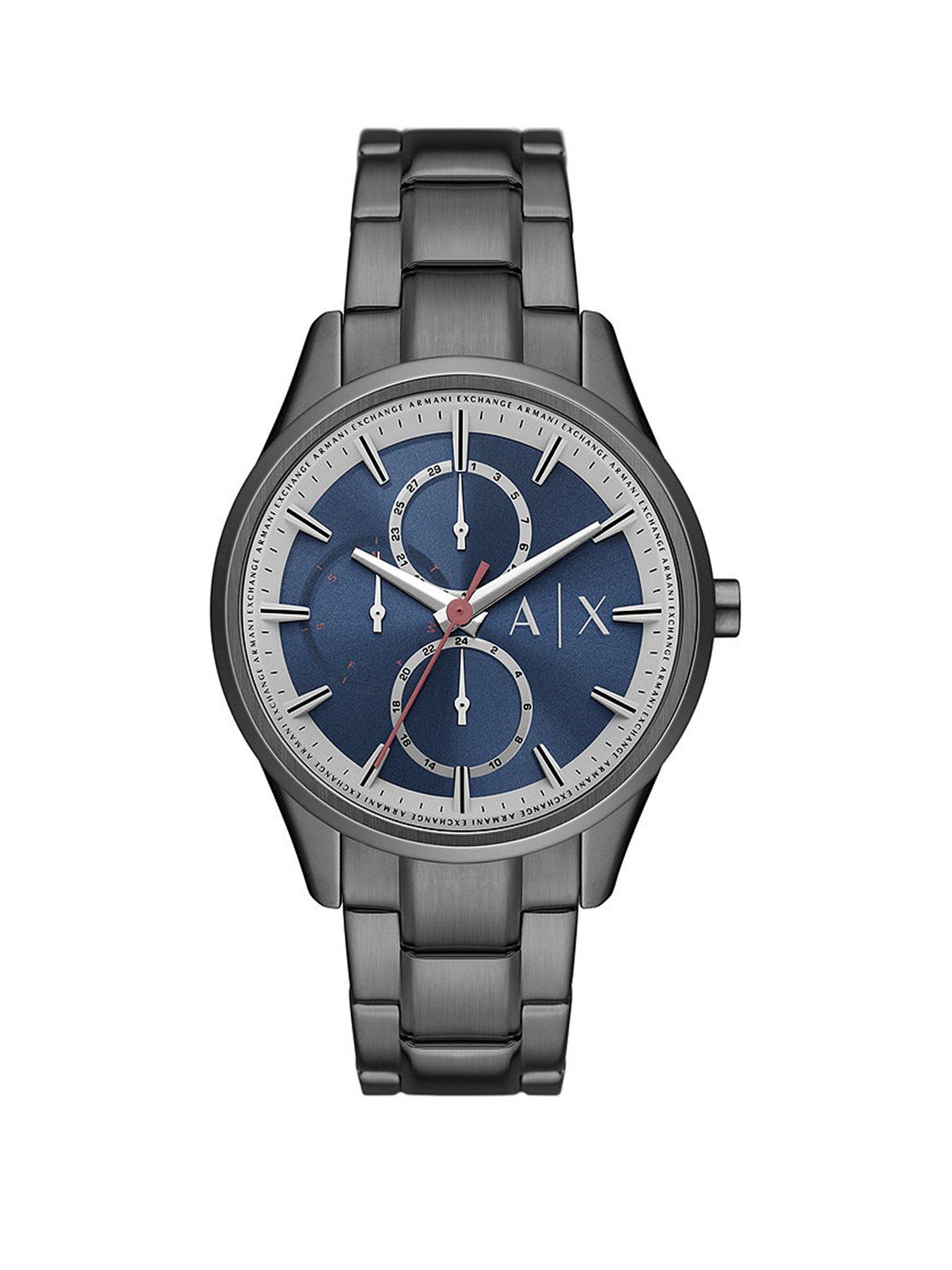 Product photograph of Armani Exchange Dante Mens Stainless Steel Watch from very.co.uk