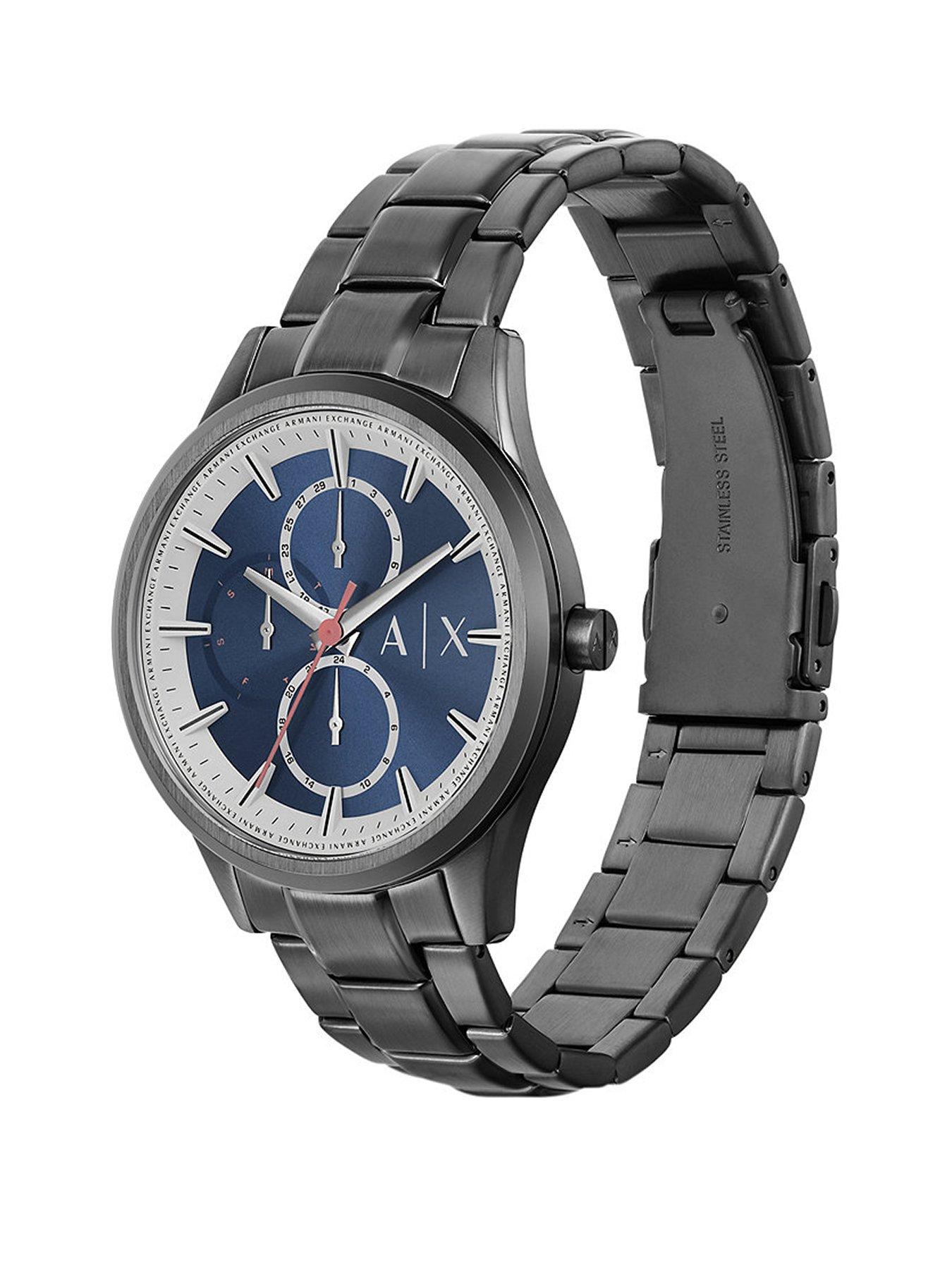 Armani exchange men's stainless store steel chronograph watch