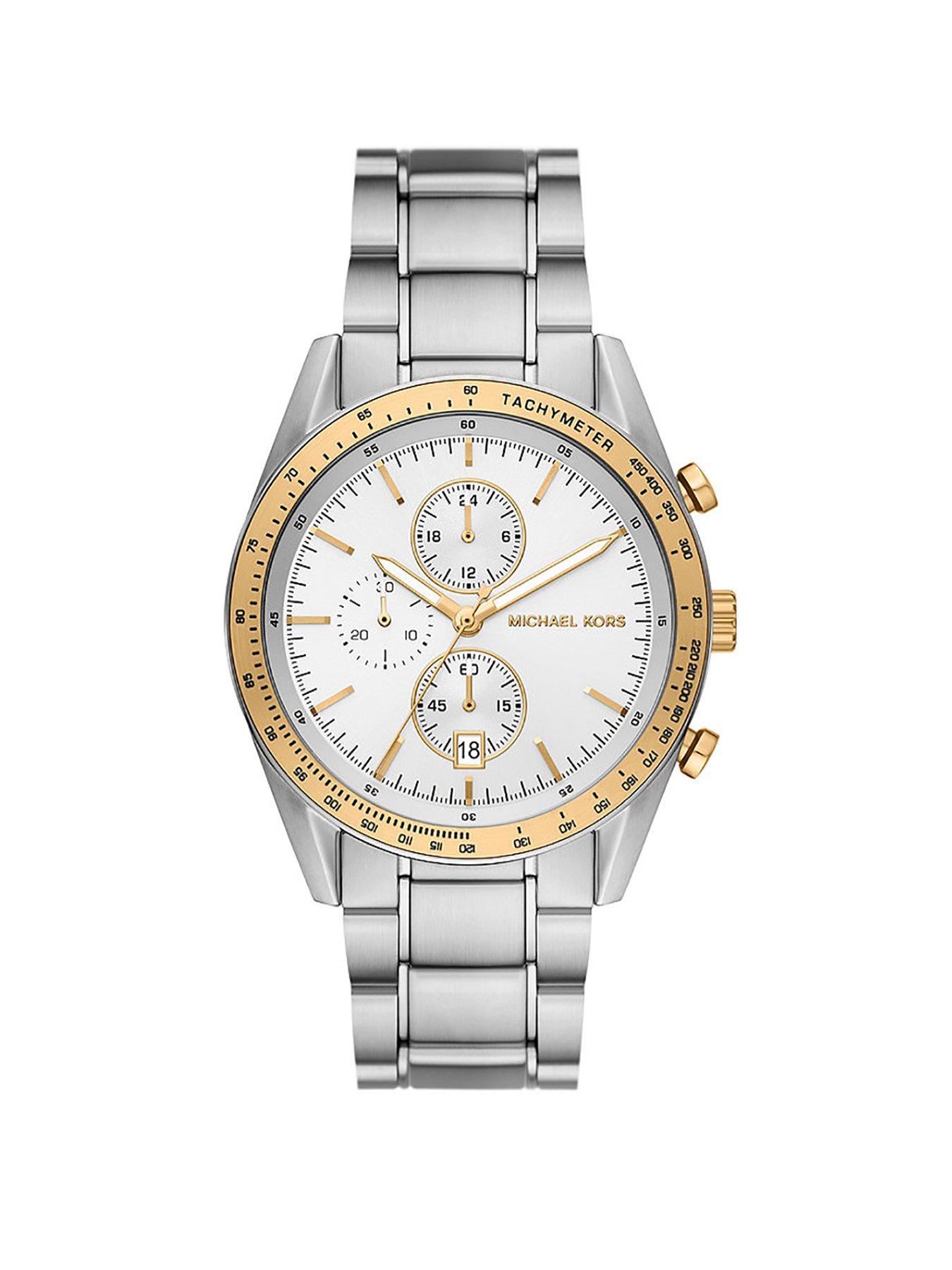 Michael kors black and deals gold mens watch