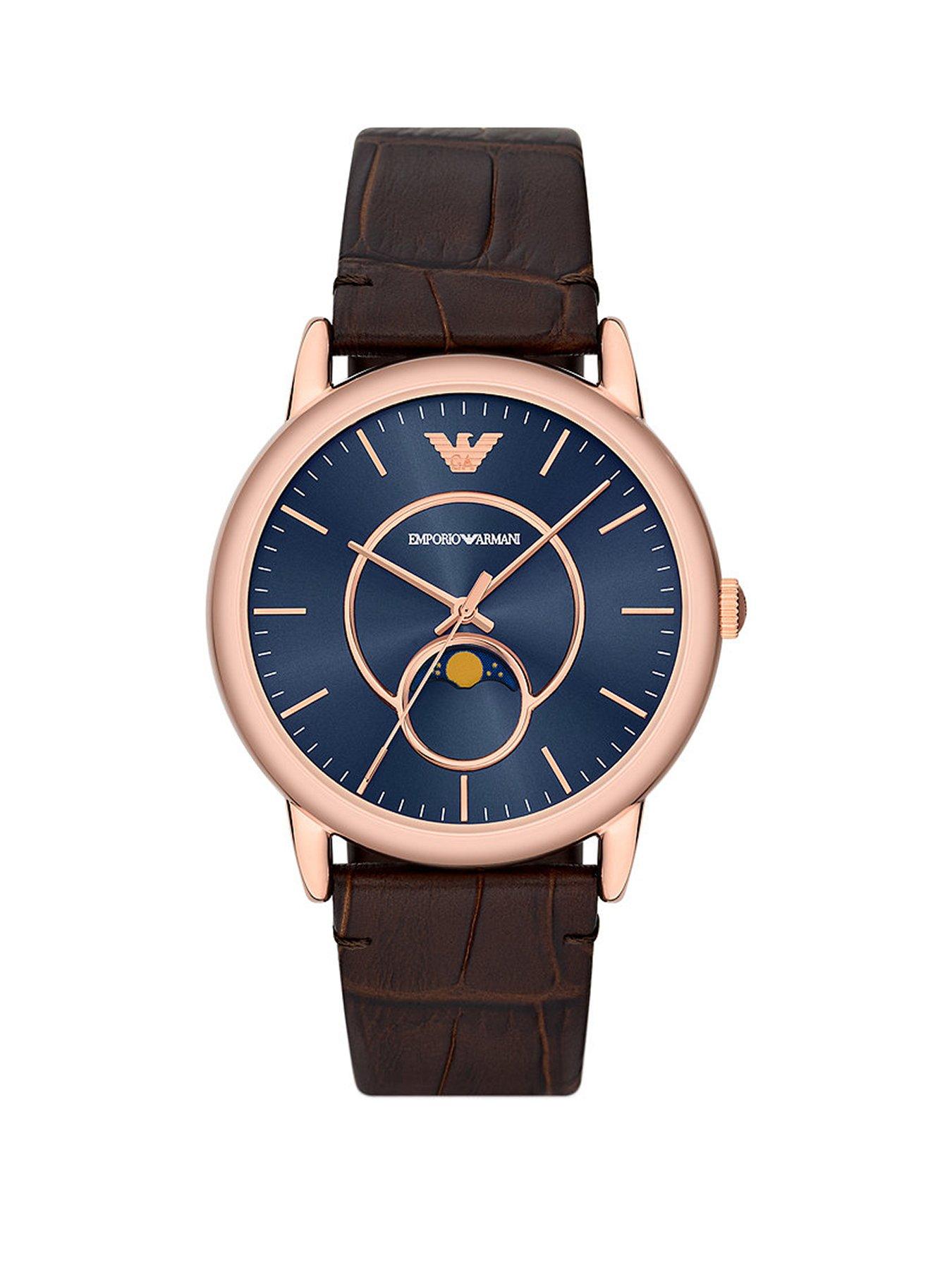 Blue and gold clearance armani watch