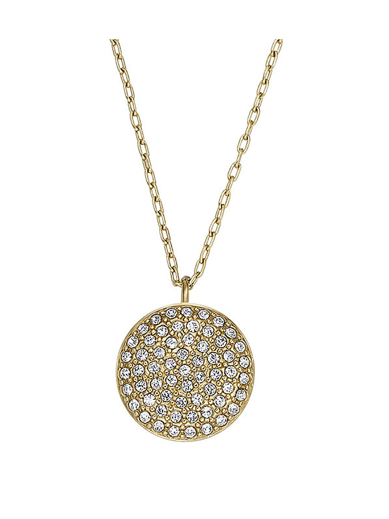 Fossil Sadie Clear Glass Crystal Necklace | Very.co.uk