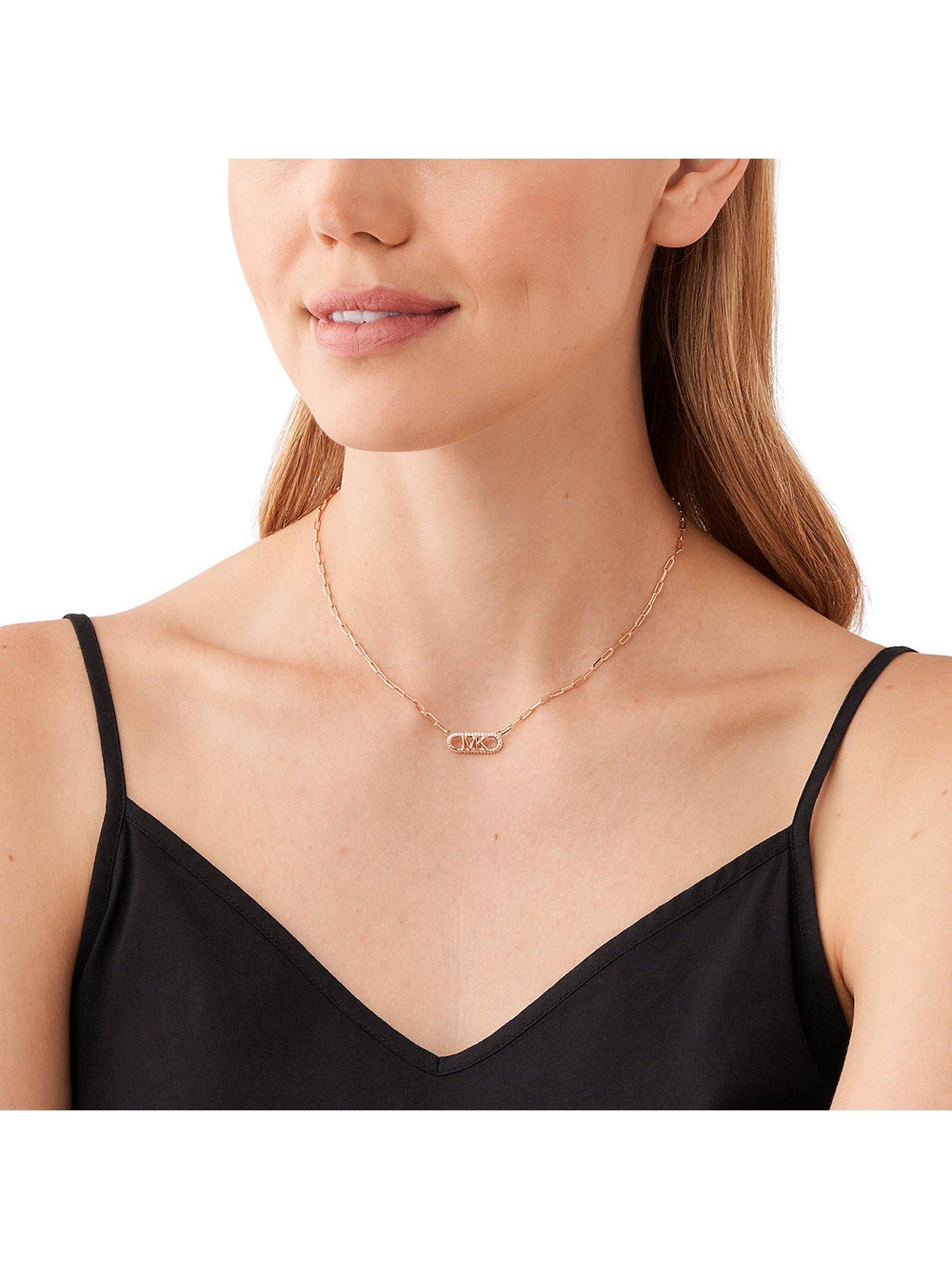 Michael kors bar necklace store