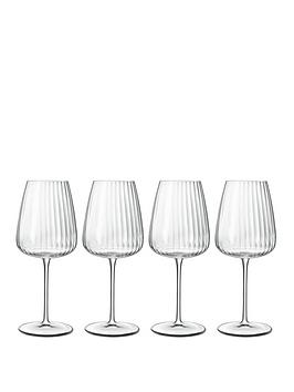 Product photograph of Luigi Bormioli Optica Set Of 4 Bordeaux Glasses - 700ml from very.co.uk