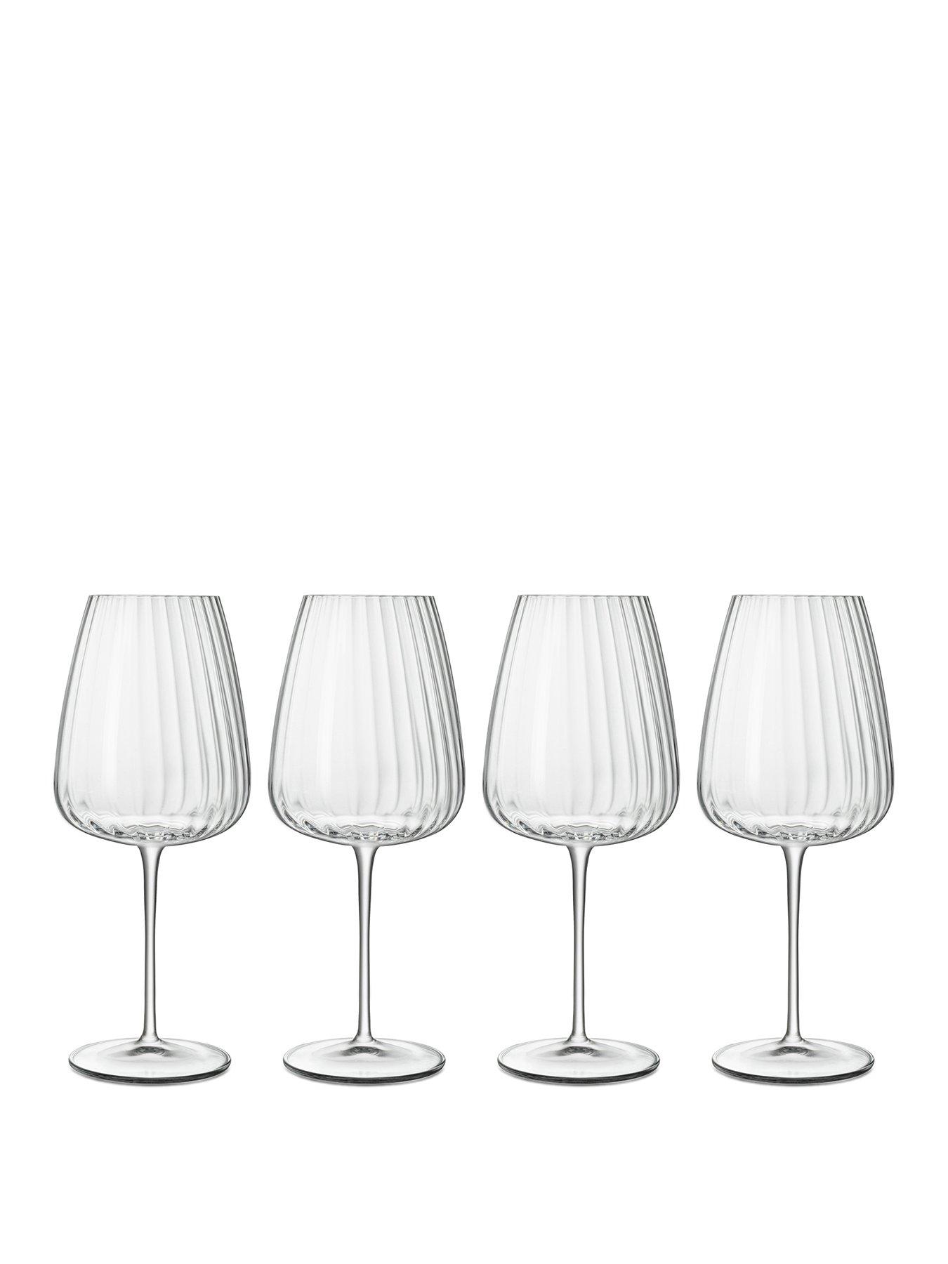 Product photograph of Luigi Bormioli Optica Set Of 4 Chardonnay Glasses - 550ml from very.co.uk