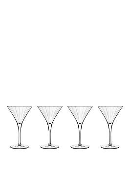 Product photograph of Luigi Bormioli Bach Set Of 4 Martini Glasses 260ml from very.co.uk