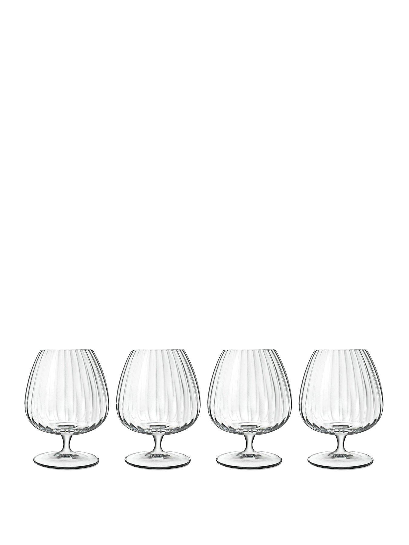 Luigi Bormioli Optica Set of 4 Cognac Glasses