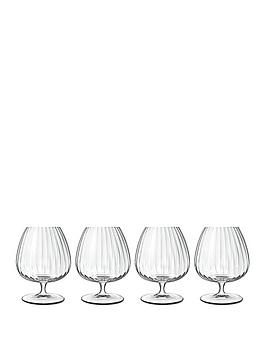 Product photograph of Luigi Bormioli Optica Set Of 4 Cognac Glasses - 465ml from very.co.uk