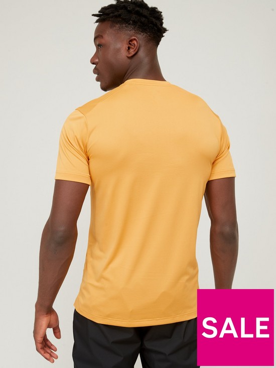 stillFront image of adidas-terrex-mens-centre-logo-t-shirt-yellow