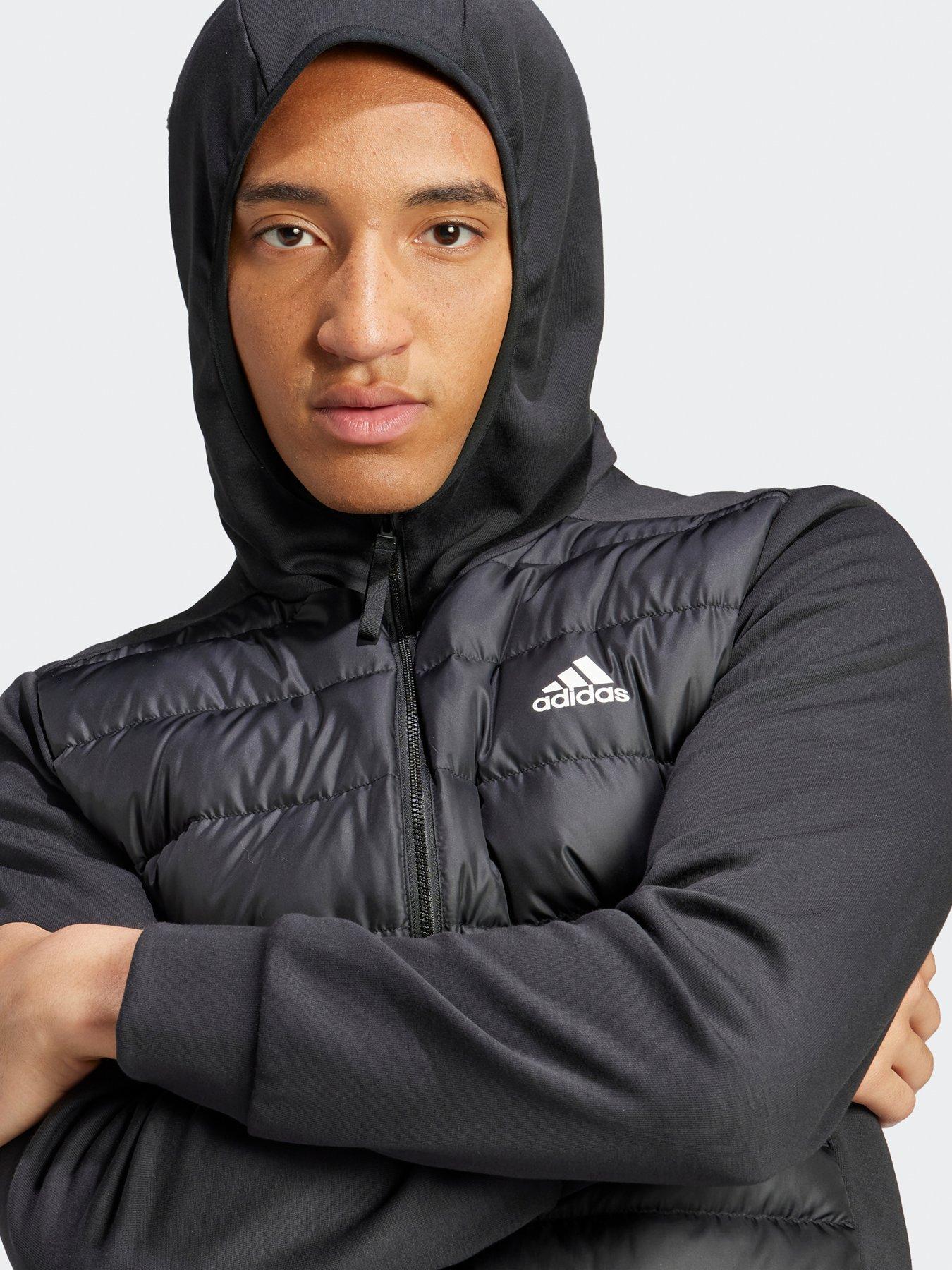 Image 4 of 4 of adidas Sportswear Essentials Down Hooded Jacket - Black