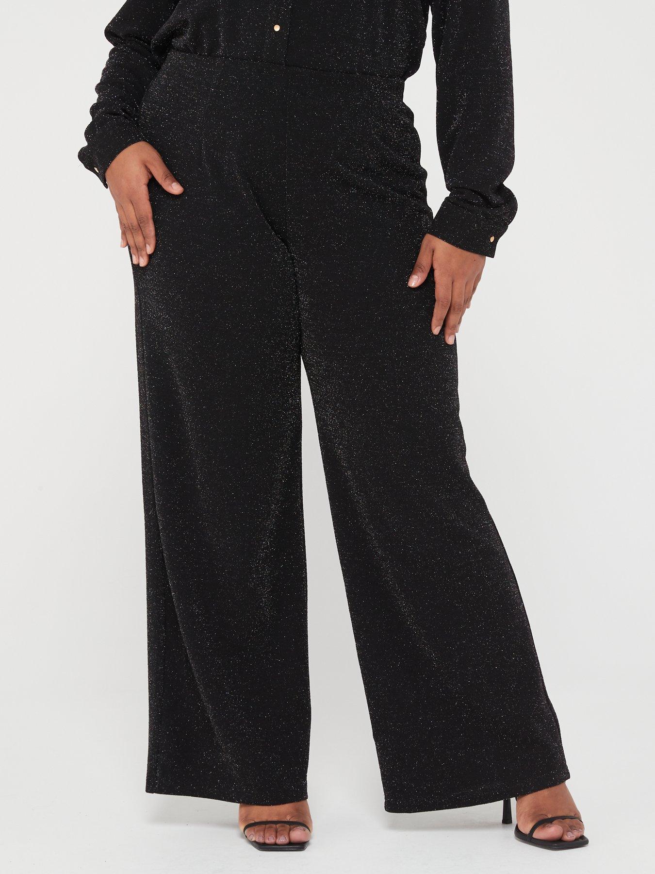 Black hotsell glitter trousers