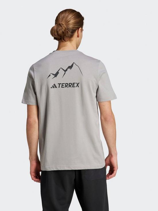 stillFront image of adidas-terrex-mens-left-chest-logo-t-shirt-grey