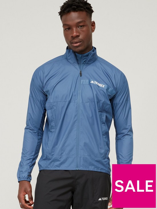 front image of adidas-terrex-mens-wind-ready-jacket-blue