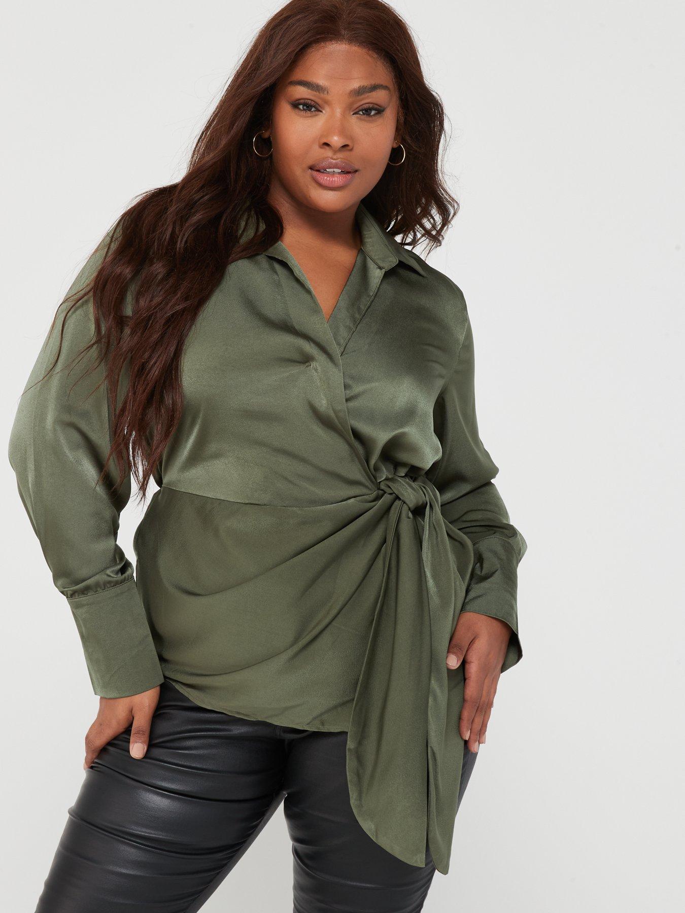 ASYOU satin set in light olive