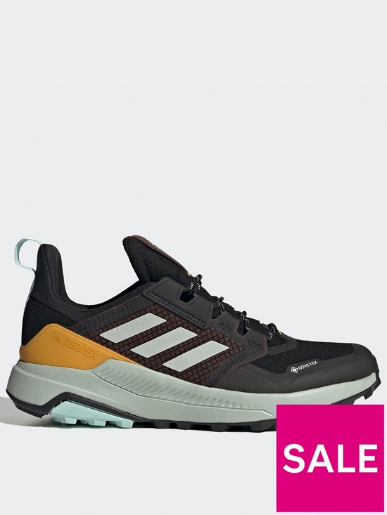 front image of adidas-terrex-mens-trailmaker-goretex-walking-boots-black