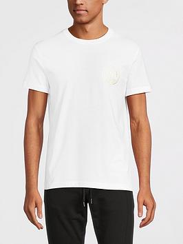 versace jeans couture chest foil logo t-shirt - white
