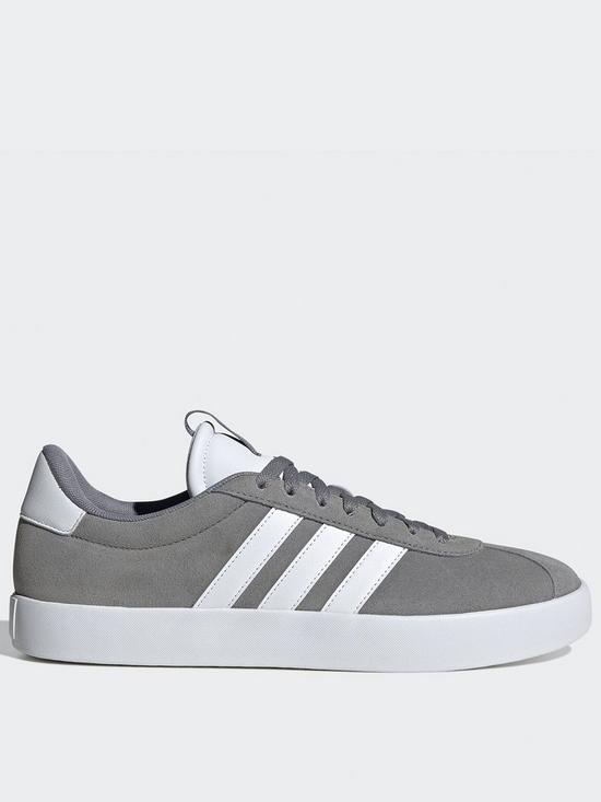 front image of adidas-sportswear-mens-vl-court-30-trainers-greywhite