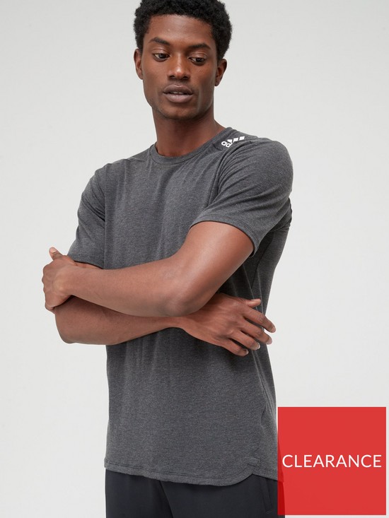 front image of adidas-trainnbspdesigned4training-short-sleeve-workout-t-shirt-black