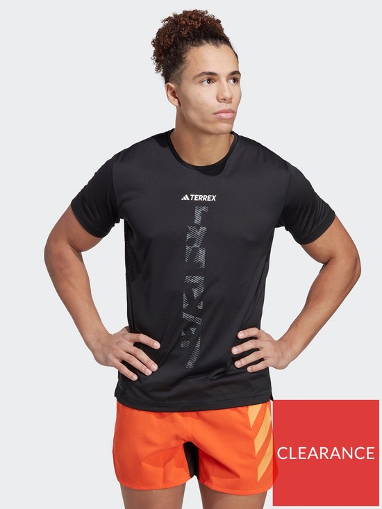front image of adidas-terrex-mens-agravic-trail-t-shirt-black