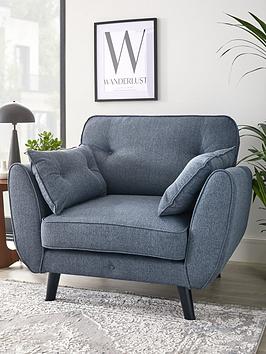 Product photograph of Very Home Paulo Fabric Armchair - Midnight - Fsc Reg Certified from very.co.uk