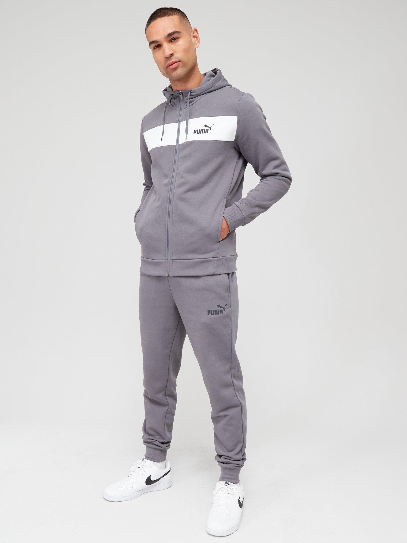 Puma tracksuit hot sale grey mens