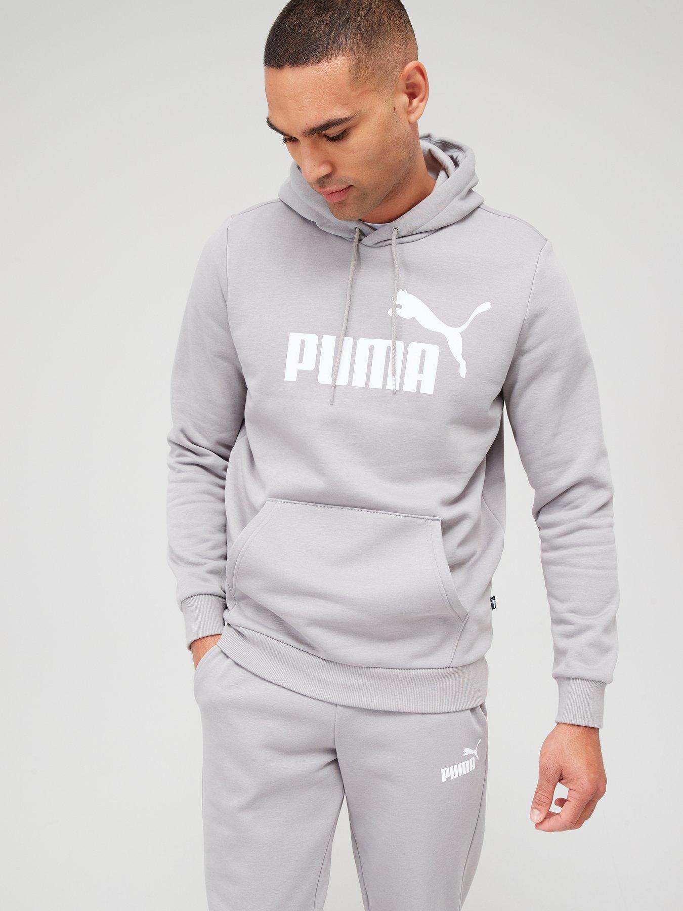 Puma Essentials Big Logo Hoodie - Grey | very.co.uk