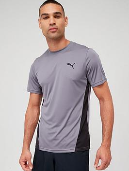 puma mens train all day t-shirt - grey