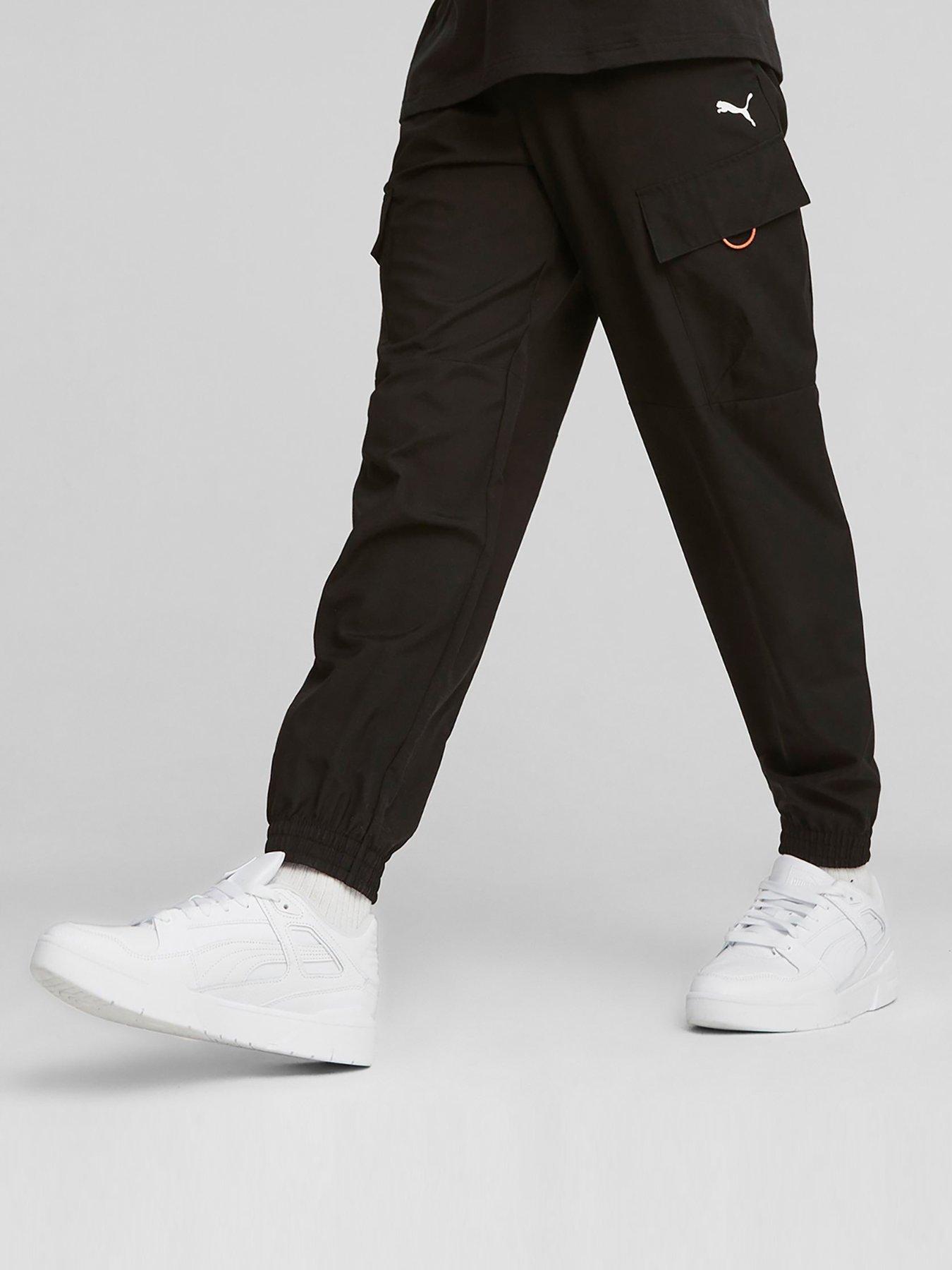 Puma Open Road Woven Cargo Pants Mens Black Casual Athletic