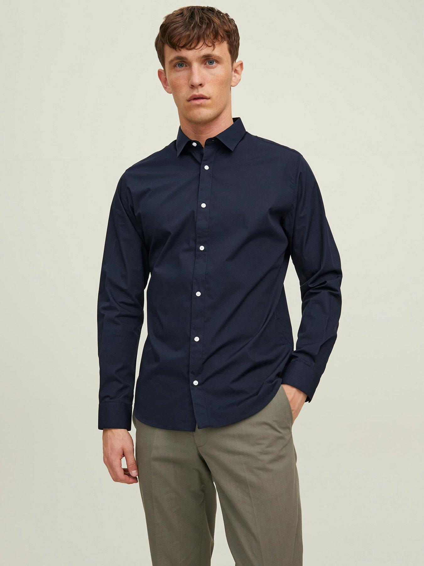 JACK & JONES Men's Jjjoe Shirt Ls Plain Dress Shirt (pack of 1) | Slim fit, plain, long sleeves, casual, very soft process at a maximum temperature of 40°C - Image 4