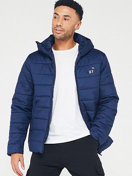 puma essentials hooded padded jacket - blue