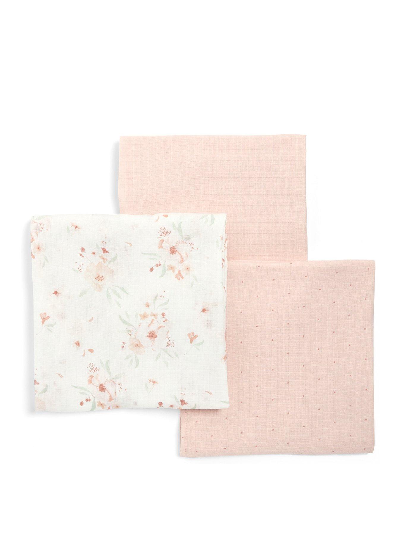 undefined Large Floral Muslin Squares- 3 Pack