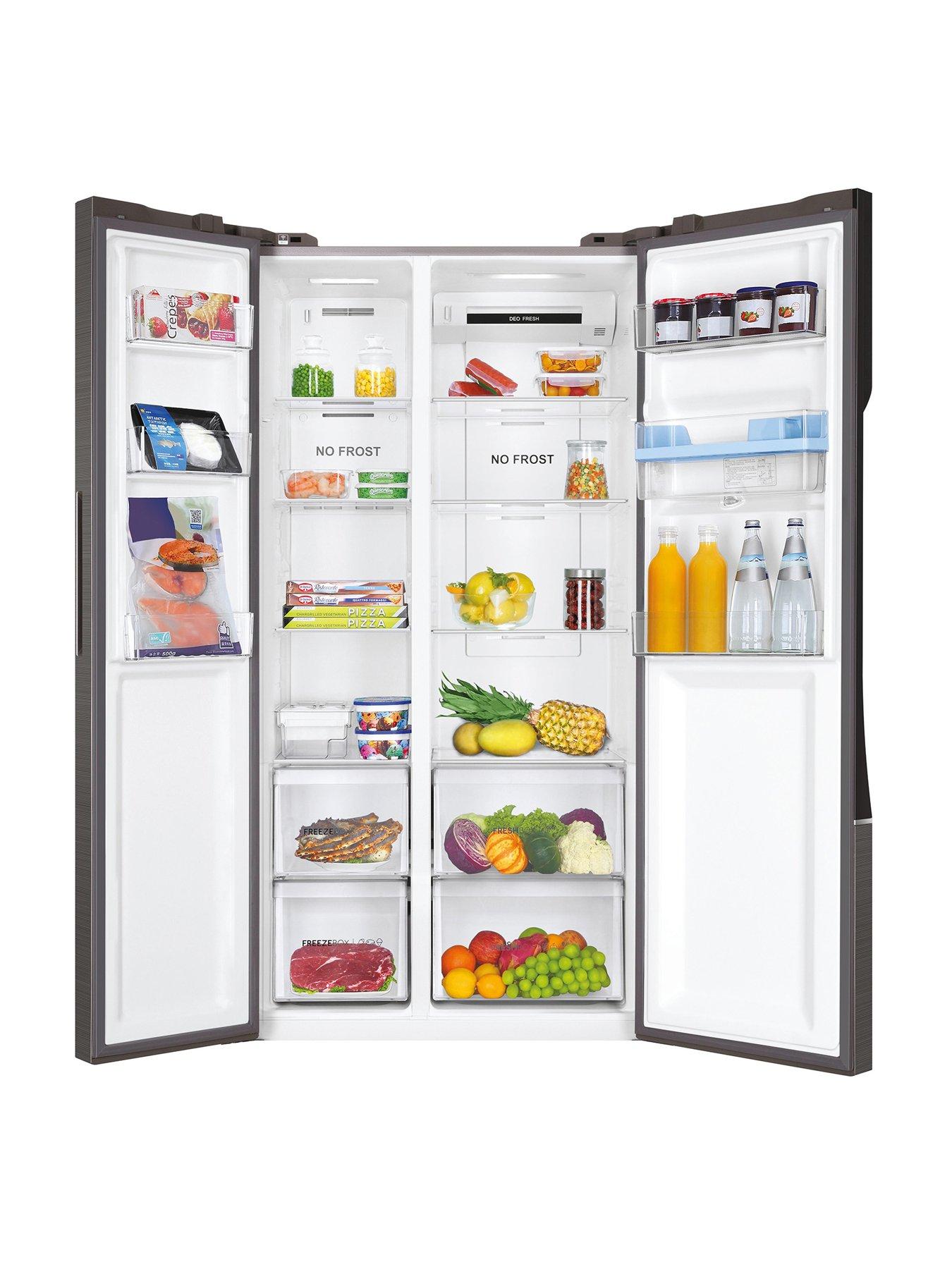 Image 2 of 8 of Haier HSR3918ENPG Total No Frost American Fridge Freezer, Non-Plumbed,&nbsp;E Rated - Silver