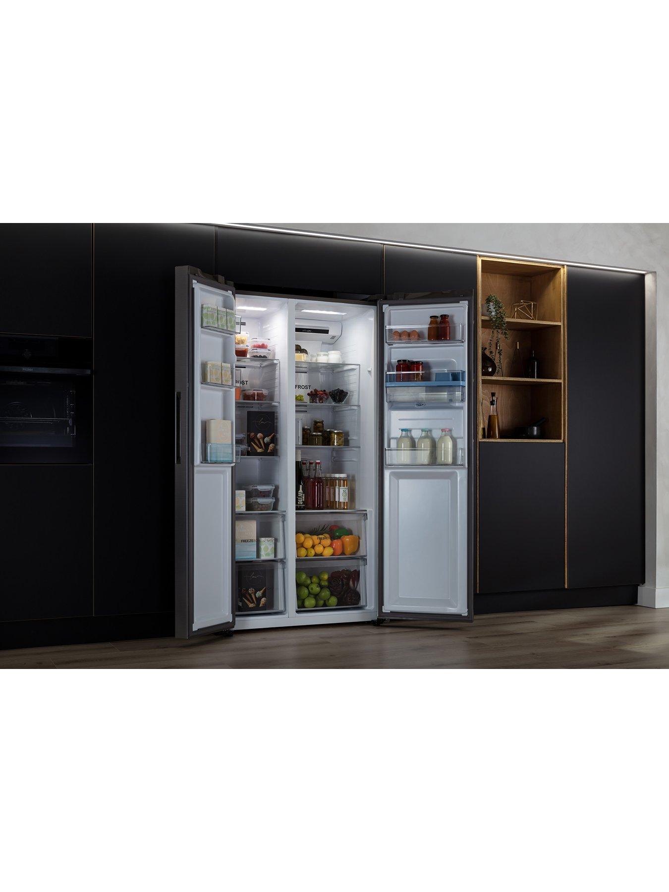 Image 6 of 8 of Haier HSR3918ENPG Total No Frost American Fridge Freezer, Non-Plumbed,&nbsp;E Rated - Silver