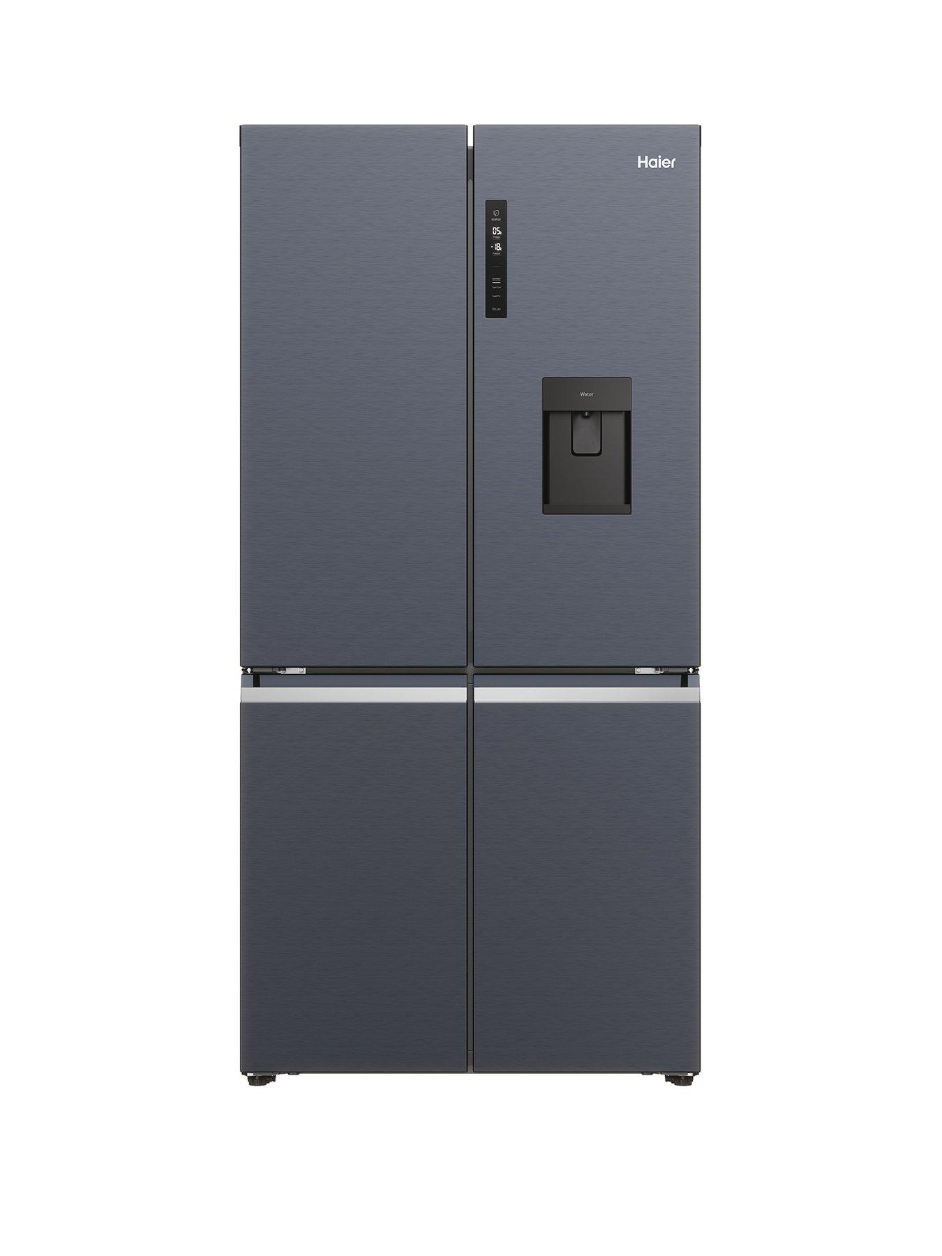 Product photograph of Haier Cube 90 Hcr5919ehmb Frost-free American Fridge Freezer With Plumbed Water Dispenser E Rated - Black from very.co.uk