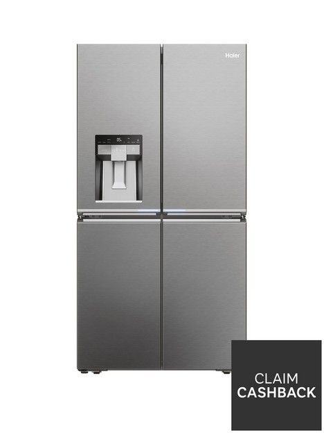 haier-hcr7918eimp-plumbed-total-no-frost-american-fridge-freezer-with-water-dispenser-e-rated--nbspplatinum-inox