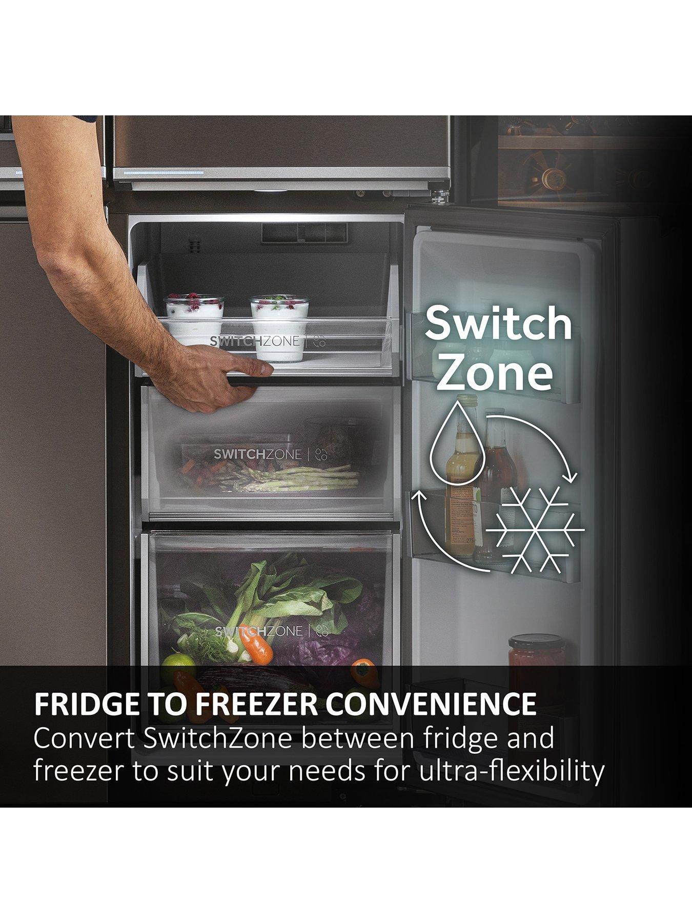 Image 5 of 8 of Haier HCR7918EIMP Plumbed Total No Frost American Fridge Freezer with Water Dispenser, E Rated -&nbsp;Platinum Inox