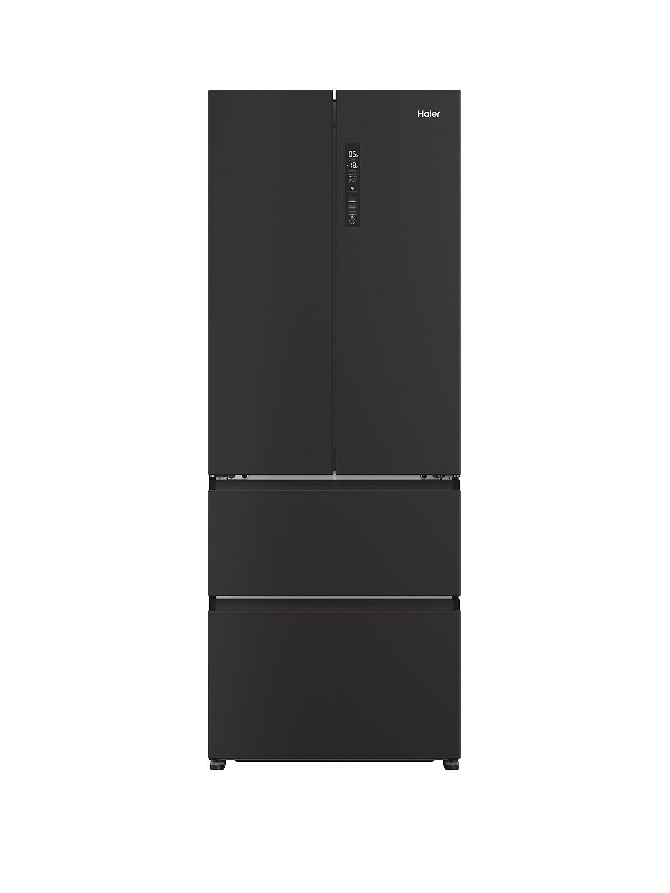 Haier Hfr5719Enpb 70Cm Wide Frost-Free American Fridge Freezer, E Rated - Slate Black