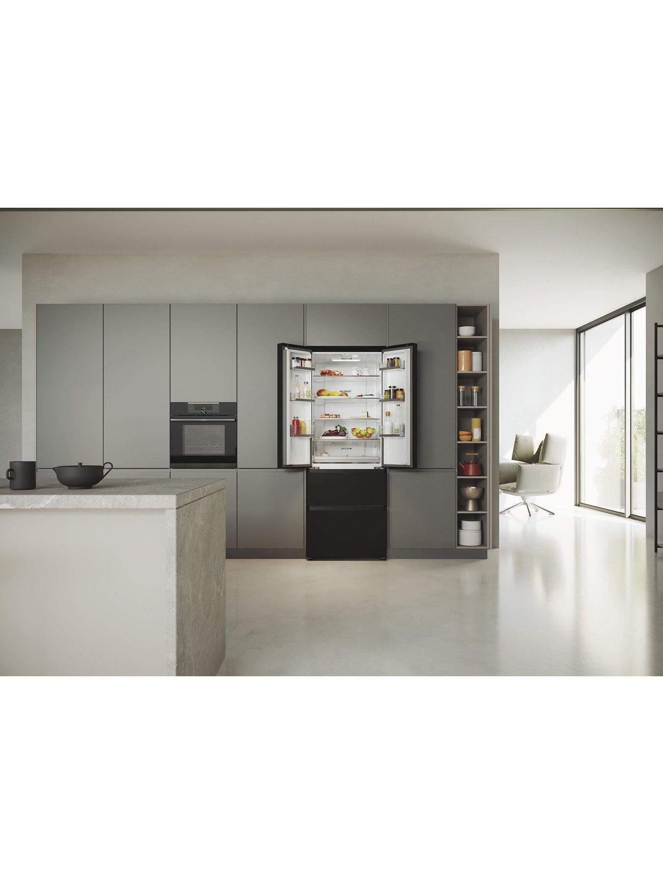 Image 6 of 8 of Haier HFR5719ENPB 70cm Wide&nbsp;Frost-Free American Fridge Freezer,&nbsp;E Rated - Slate Black