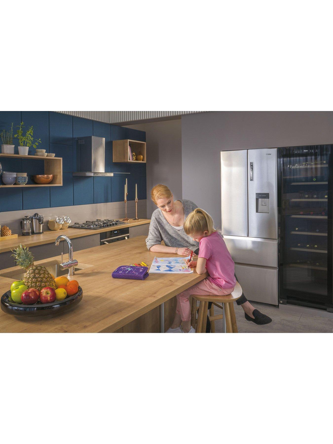 Image 6 of 8 of Haier HFR5719EWMP 70cm Wide&nbsp;Total No Frost American Fridge Freezer&nbsp;with Water Dispenser,&nbsp;E Rated - Platinum