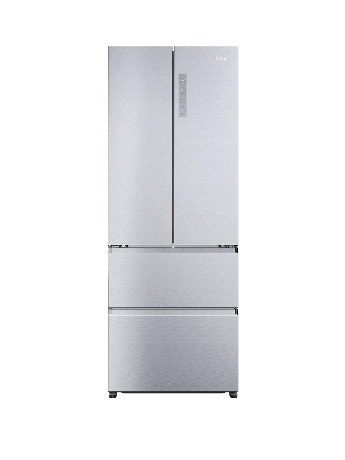 Product photograph of Haier Fd 70 Hfr5719enmg 70cm Wide Frost-free American Fridge Freezer E Rated - Stainless Steel from very.co.uk