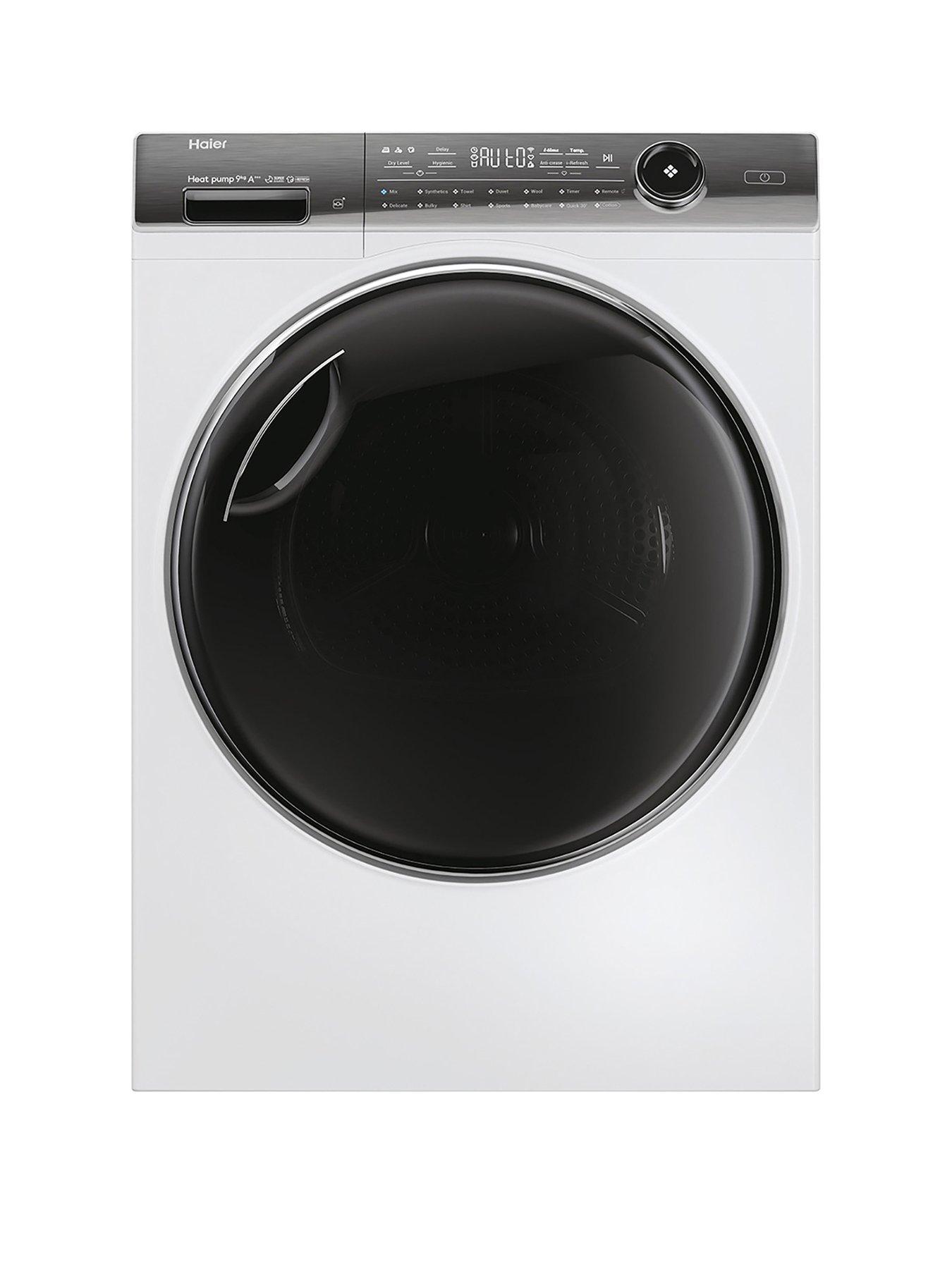 Image 1 of 8 of Haier i-Pro Series 7 Plus HD90-A3Q979U1 9kg Load&nbsp;Heat Pump Tumble Dryer,&nbsp;A+++ Rated - White
