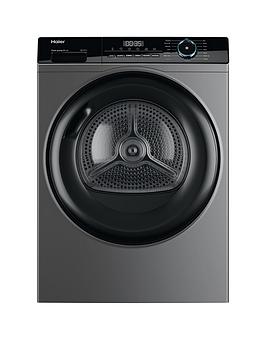 Product photograph of Haier I-pro Series 3 Hd90-a2939s 9kg Load Heat Pump Tumble Dryer A Rated - Graphite from very.co.uk