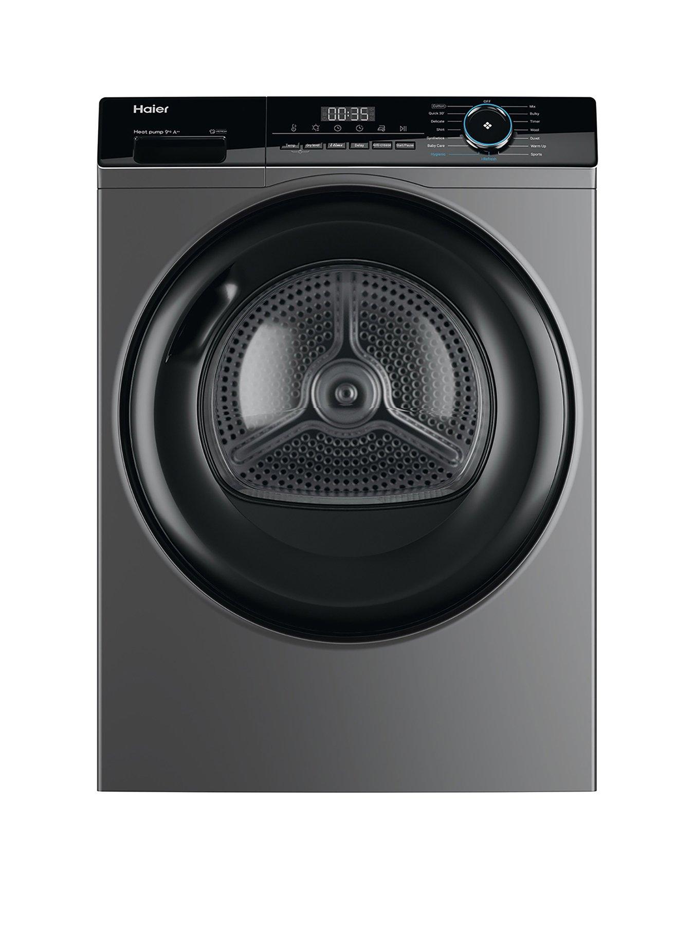 Haier i-Pro Series 3 HD90-A2939S 9kg Load Heat Pump Tumble Dryer, A++ Rated - Graphite