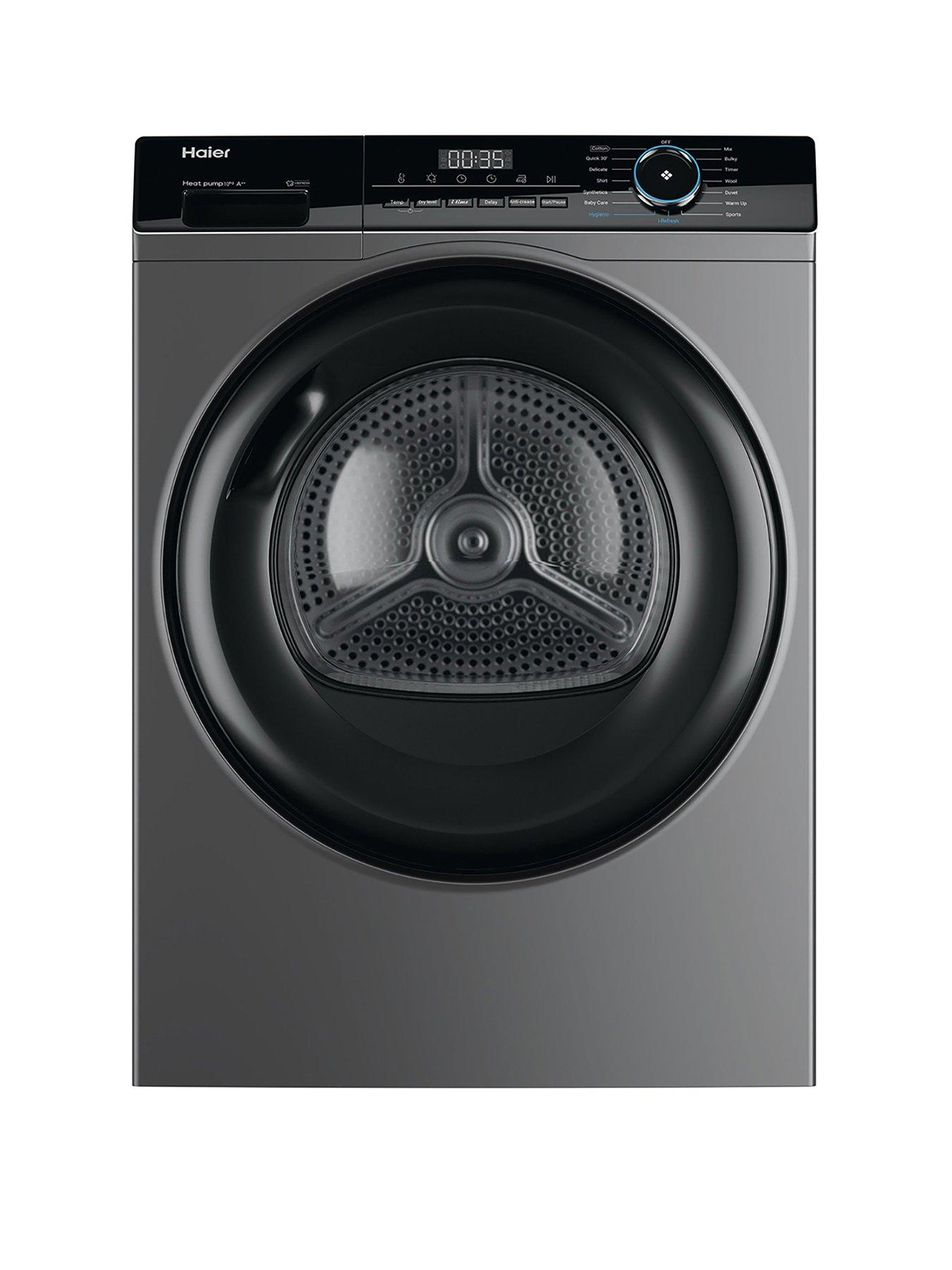 Haier i-Pro Series 3 HD100-A2939S 10kg Load Heat Pump Tumble Dryer, A++ Rated - Graphite