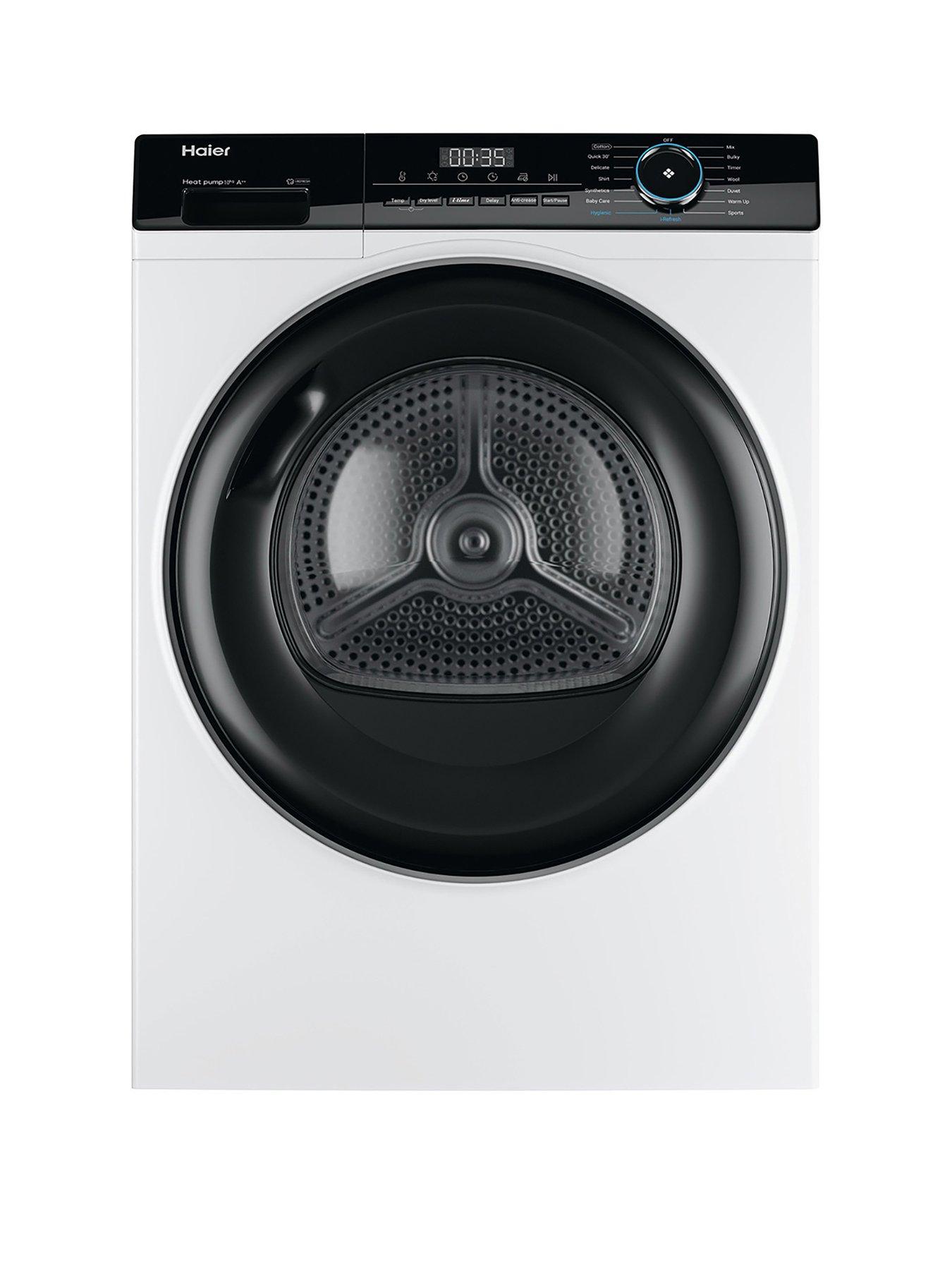 Product photograph of Haier I-pro Series 3 Hd100-a2939 10kg Load Heat Pump Tumble Dryer A Rated - White from very.co.uk