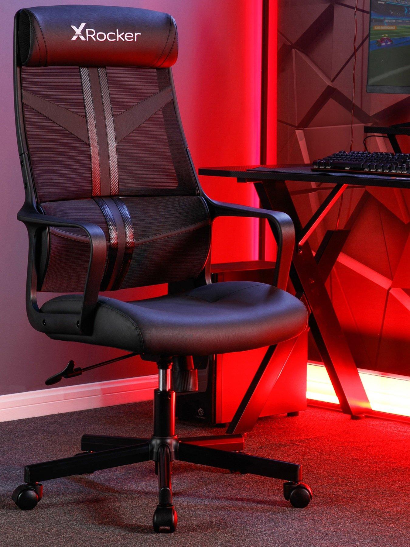 Product photograph of X Rocker Helix Mesh Pc Gaming Chair from very.co.uk
