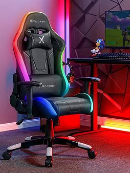 Product photograph of X Rocker Agility Junior Pc Office Gaming Chair - New - Rgb from very.co.uk
