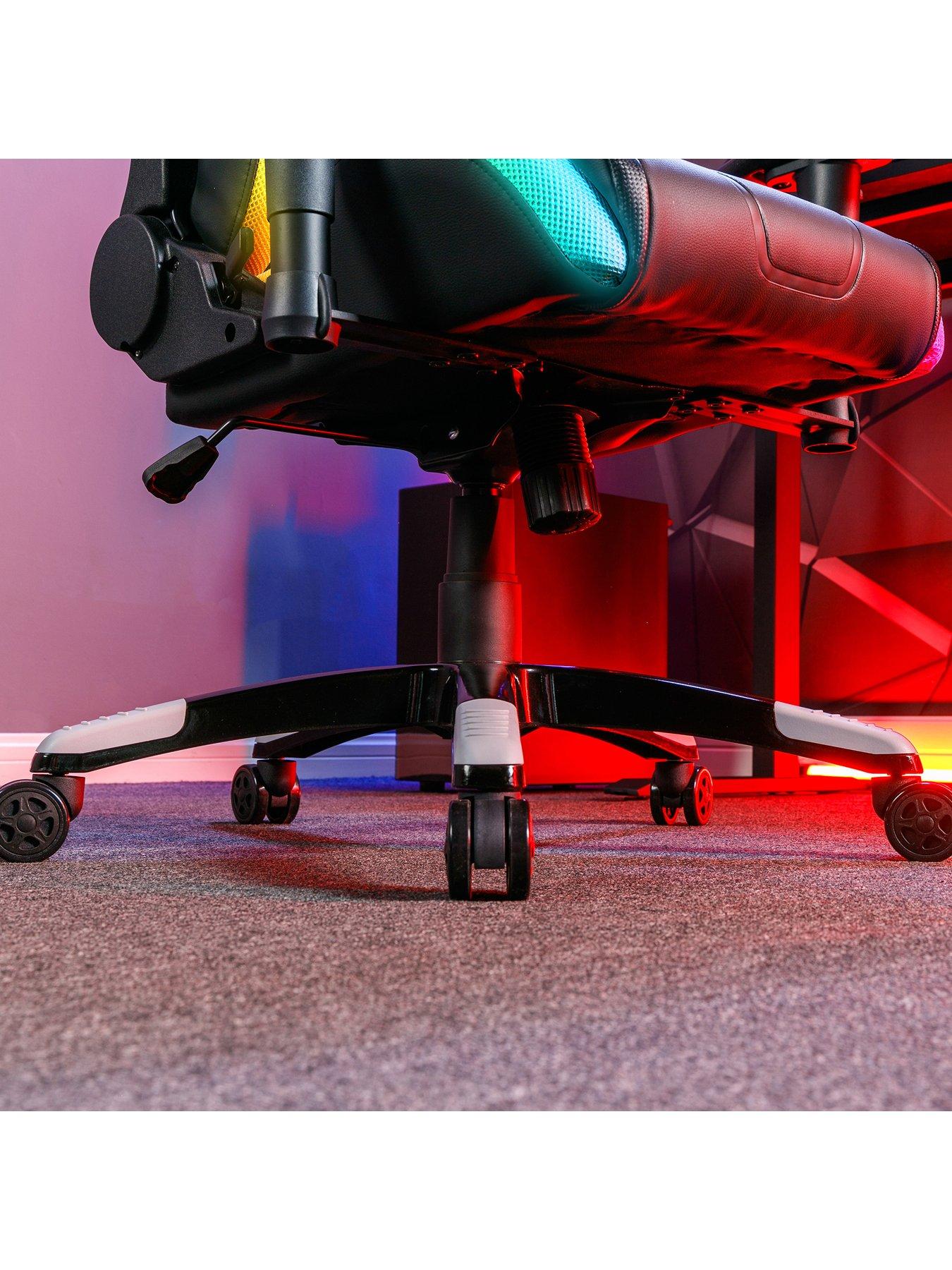 Image 7 of 7 of X Rocker Agility Junior PC Office Gaming Chair with App Controlled LED Lights - Black
