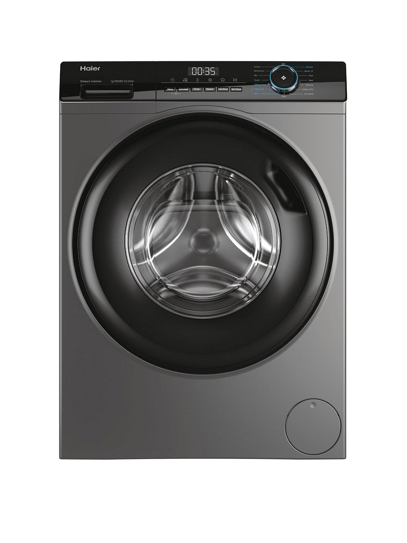 Product photograph of Haier I-pro Series 3 Hw100-b14939s8 10kg Load 1400 Spin Washing Machine A Rated - Graphite from very.co.uk